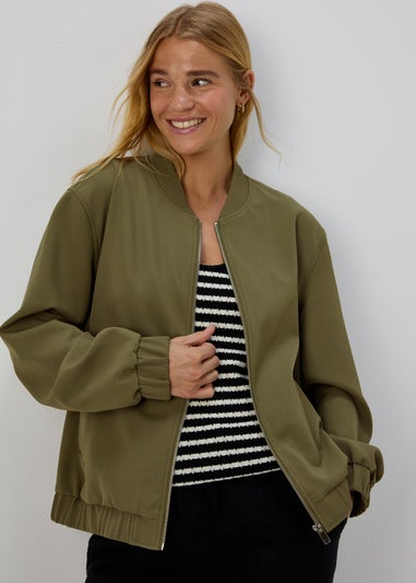 Papaya Petite Khaki Soft Bomber