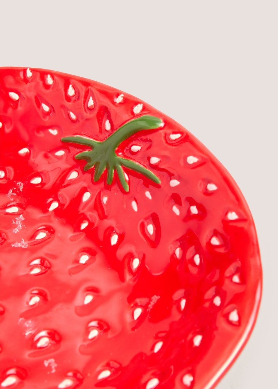 Red Strawberry Bowl (19cm x 19cm x 6.5cm)