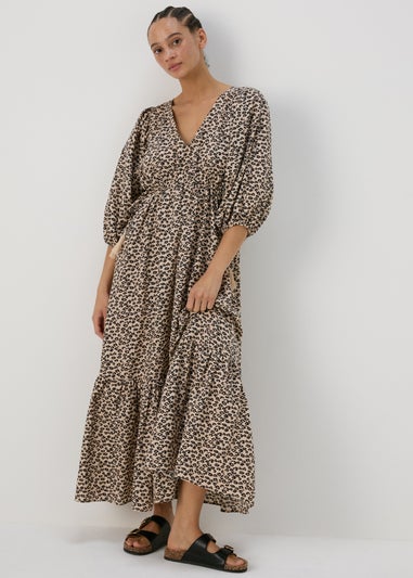 Brown Animal Print Dress