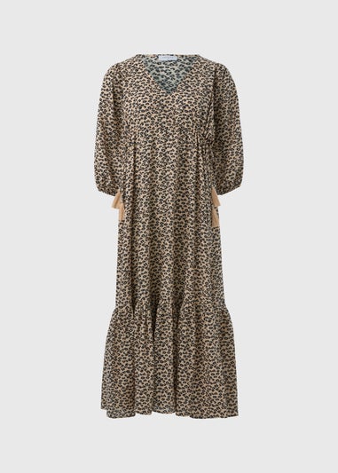 Brown Animal Print Dress