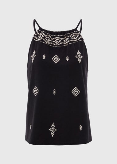 Black Embroidered Cami