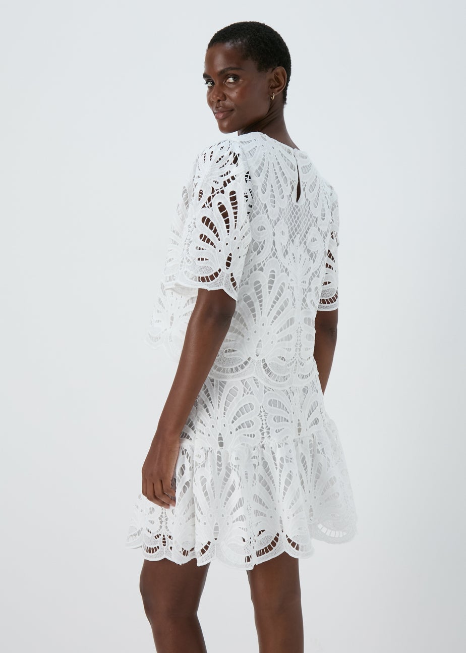 Et Vous White Lace Box Top