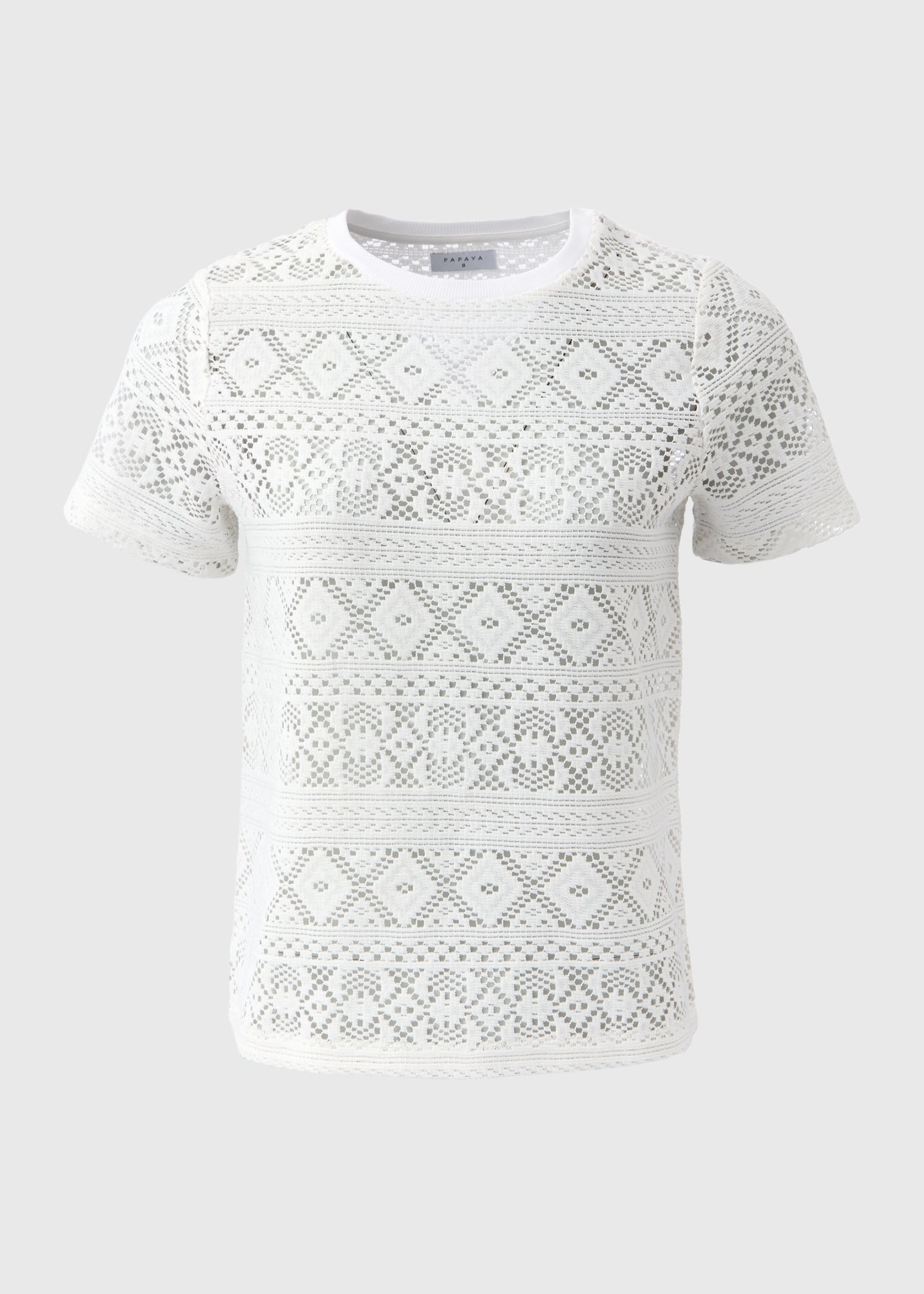 White Lace T Shirt - Matalan