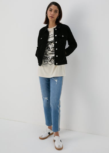 Cream Tropical Island Oversized T-Shirt