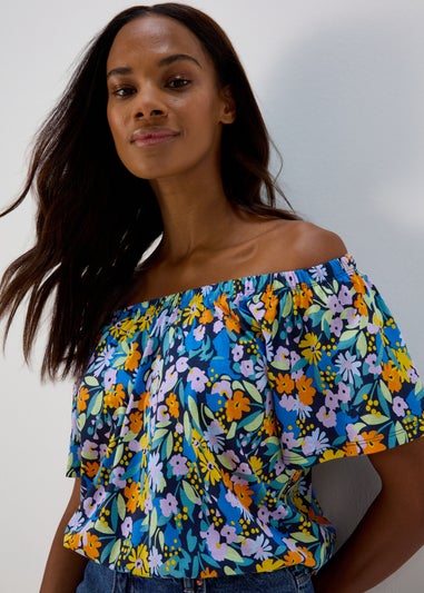 Papaya Petite Multicoloured Bardot Top