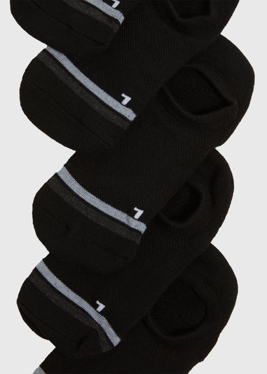 5PK US Athletic Invisible Black Socks