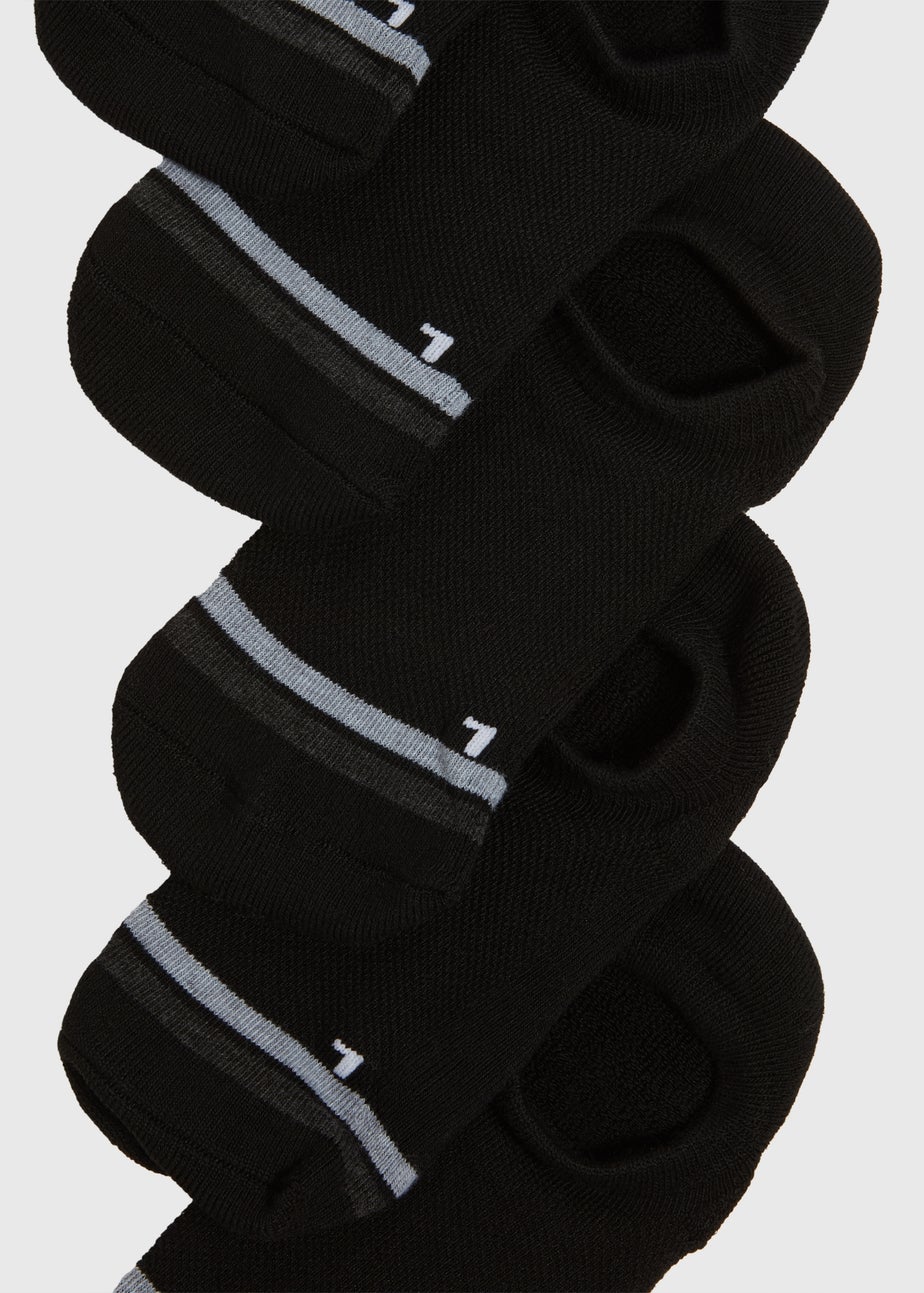 5PK US Athletic Invisible Black Socks