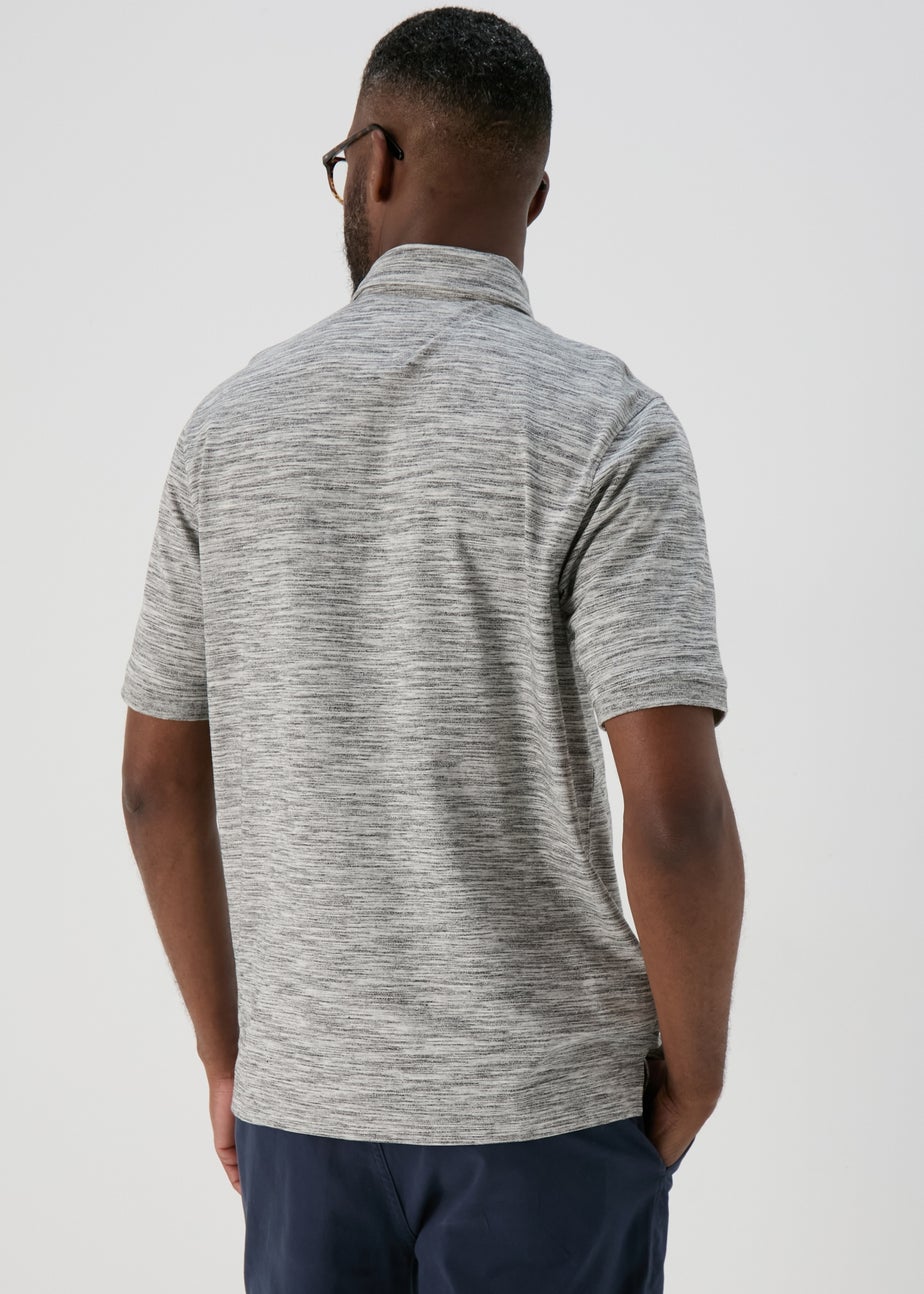 Lincoln Grey Space Dye Polo