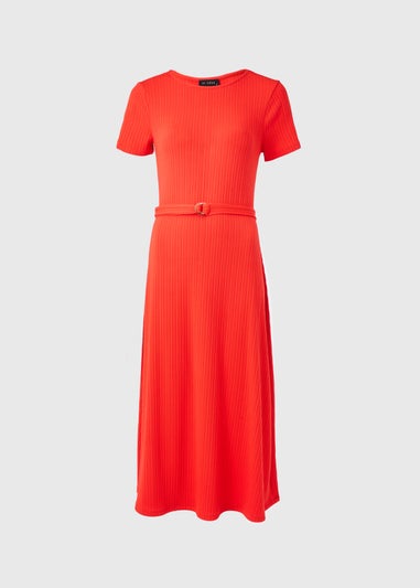 Et Vous Red Jersey Midi Dress