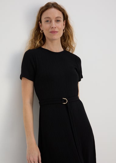 Et Vous Black Jersey Midi Dress
