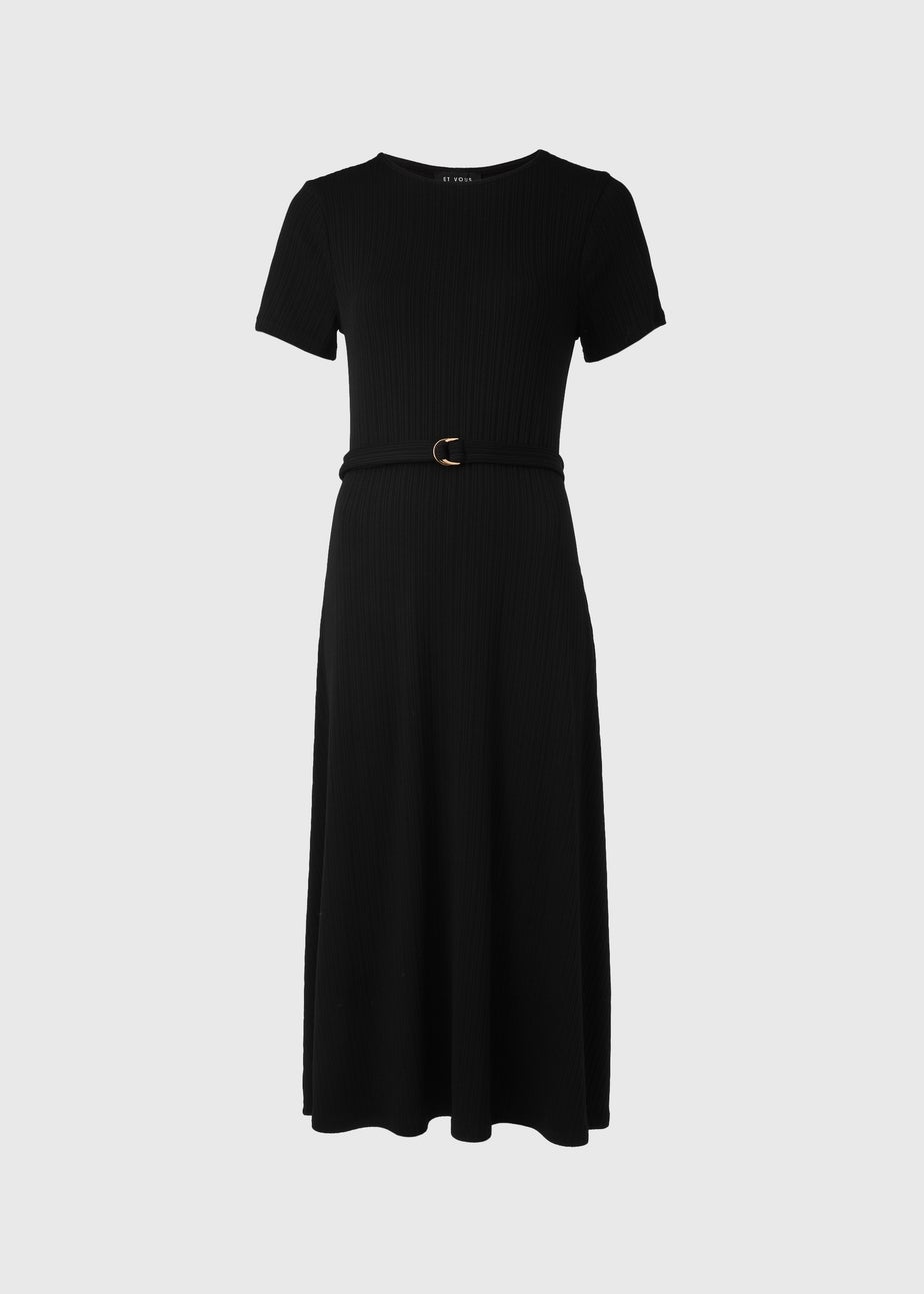 Et Vous Black Jersey Midi Dress