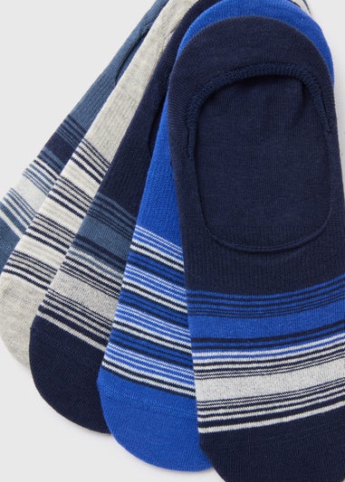 5 Pack Blue Invisible Socks