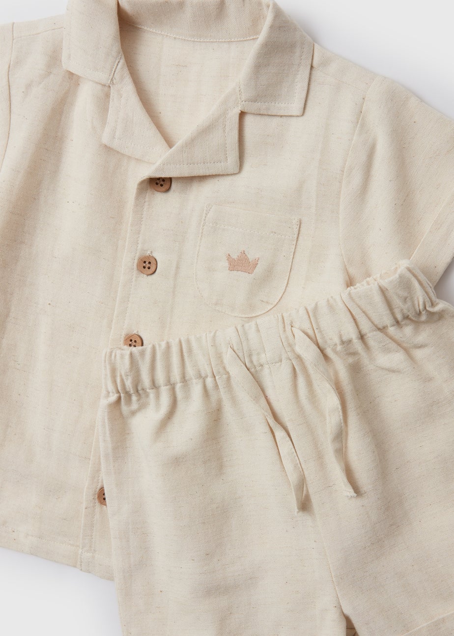 Boys Stone Shirt & Shorts Set (6-23mths)