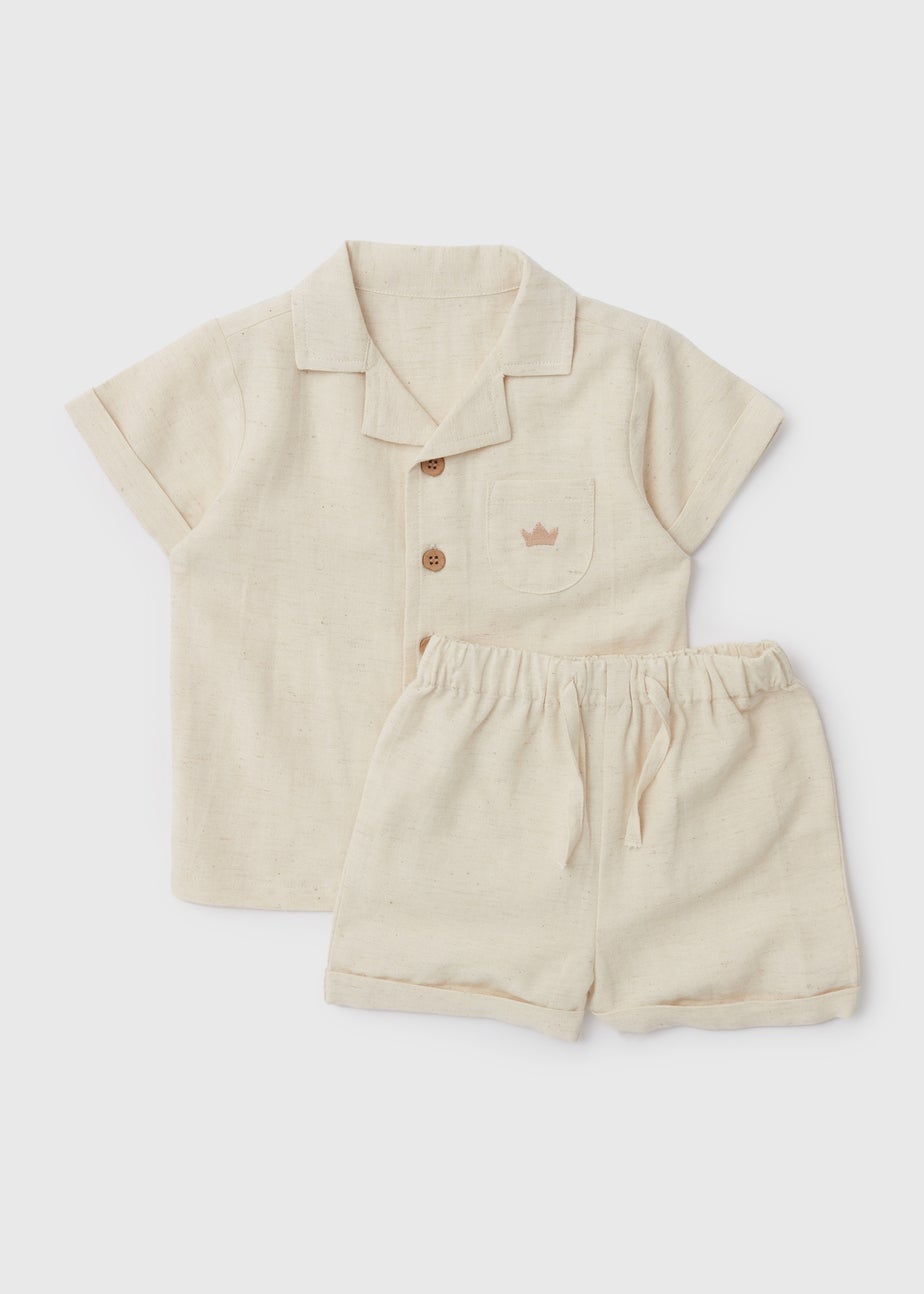 Boys Stone Shirt & Shorts Set (6-23mths)