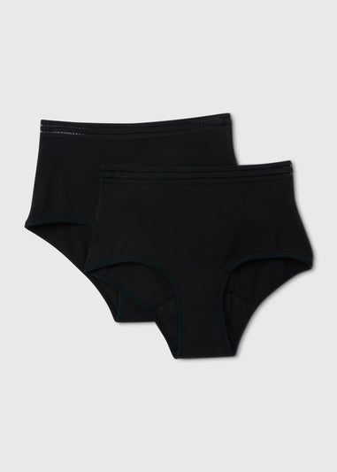 2 Pack Black Period Full Briefs