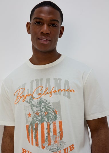 US Athletic White Tijuana Riders T-Shirt