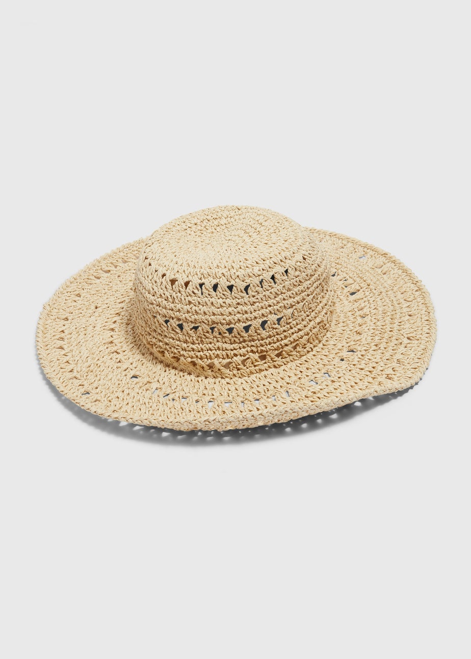 Beige Macramé Hat