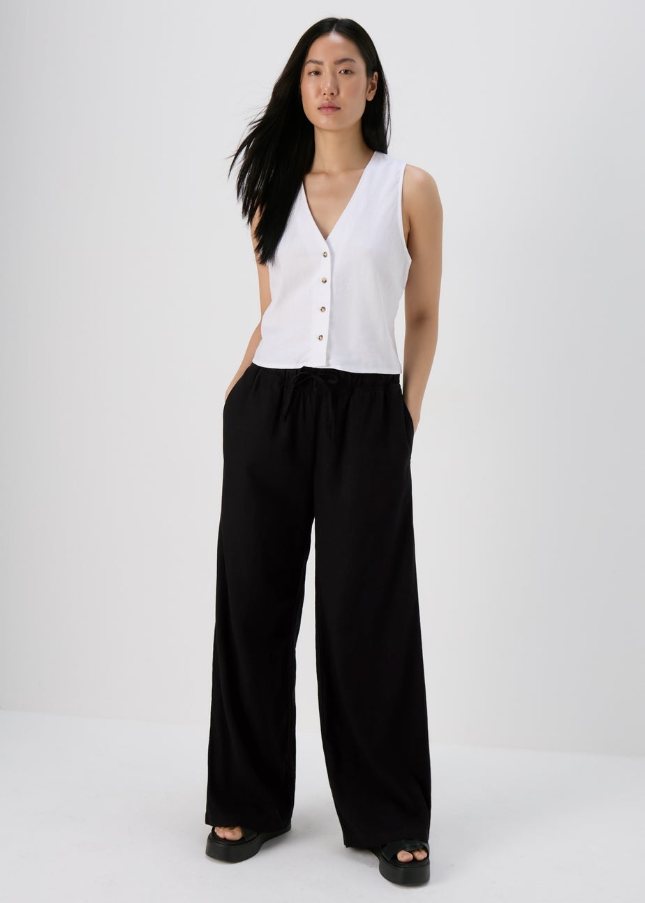 Black Linen Trousers