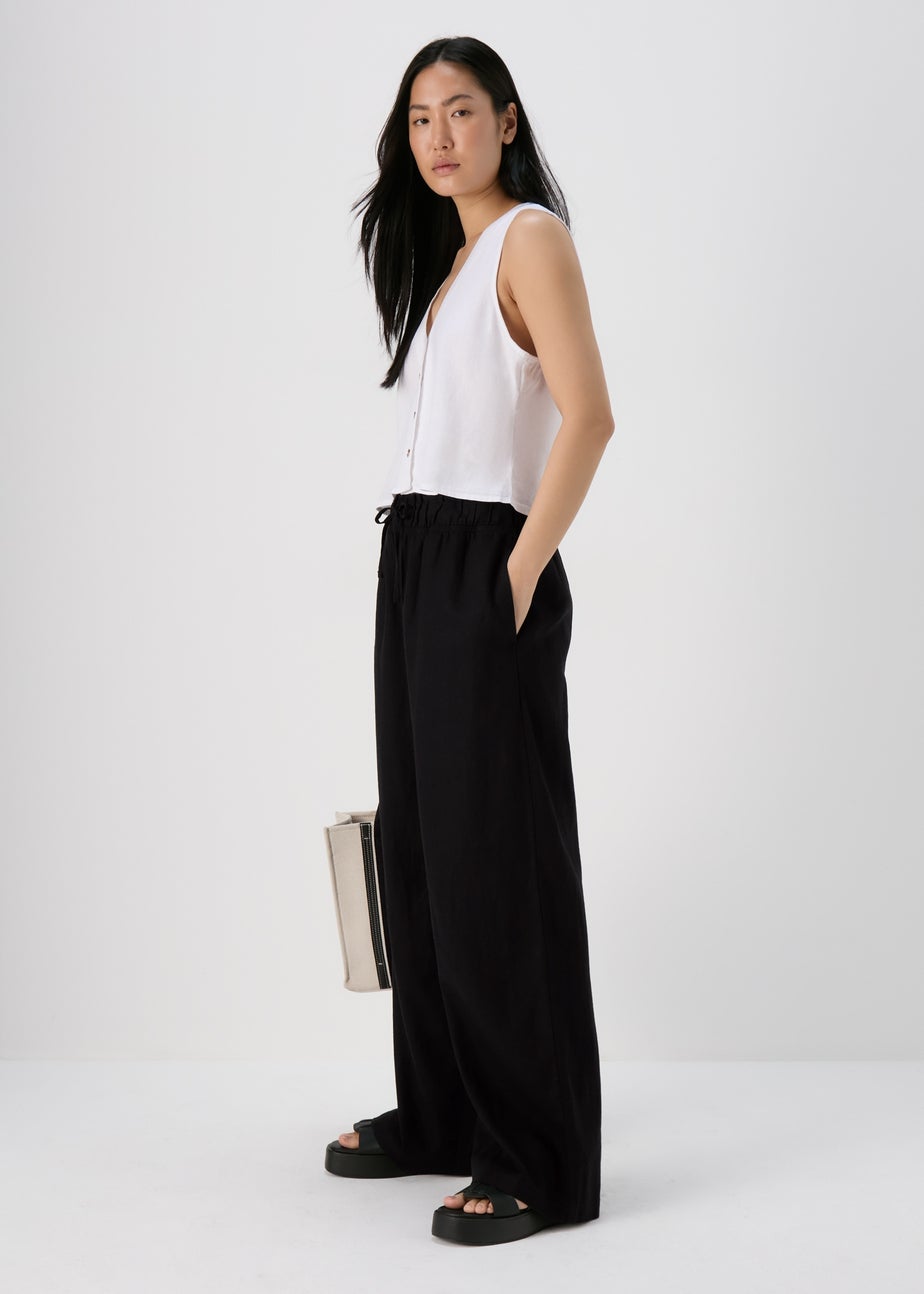 Black Linen Trousers