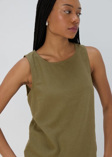 Khaki Plain Vest
