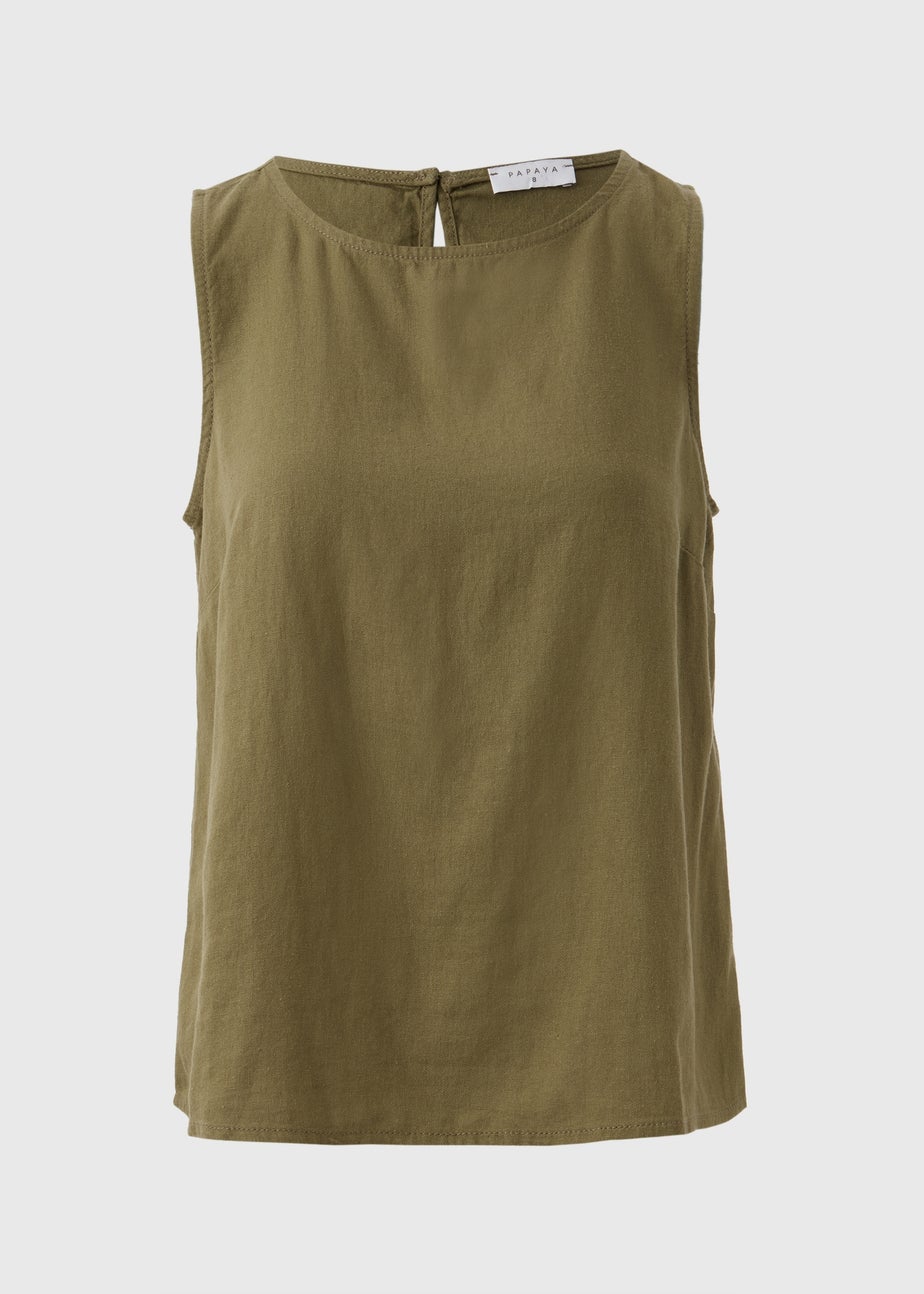 Khaki Plain Vest