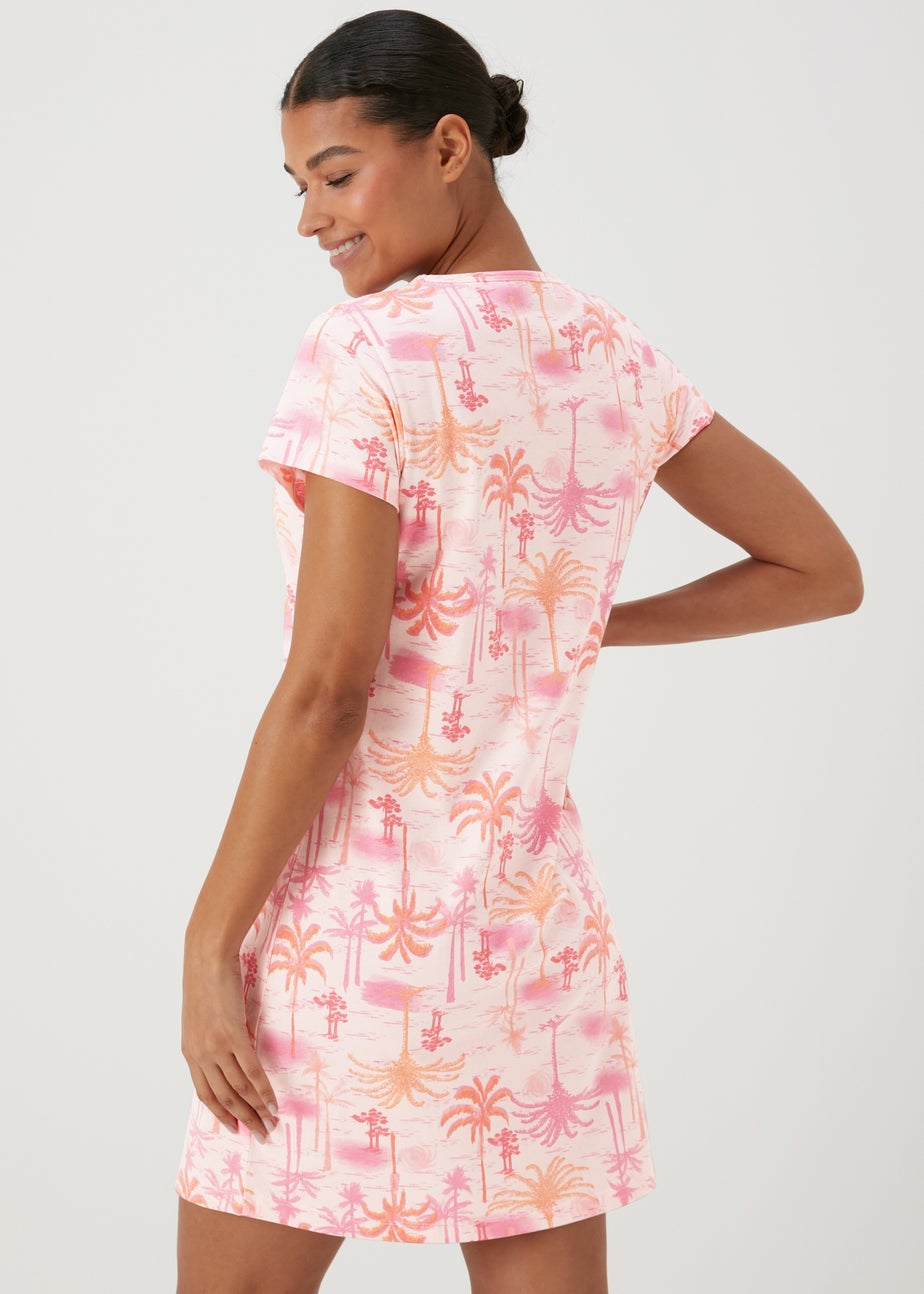 Multicolour Palm Print Nightie