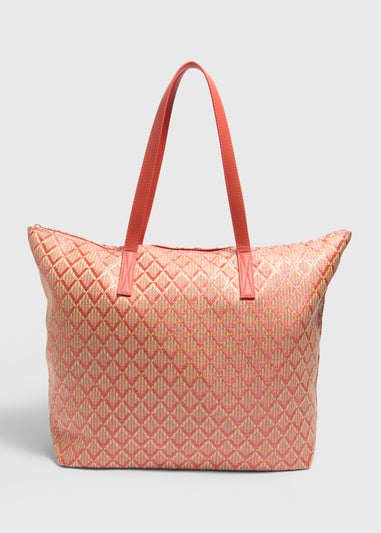 Pink Straw Bag