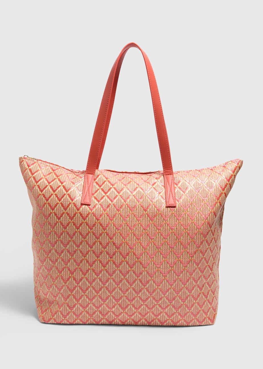 Pink Straw Bag