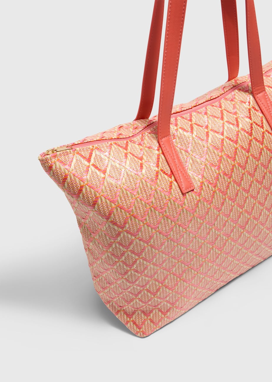 Pink Straw Bag