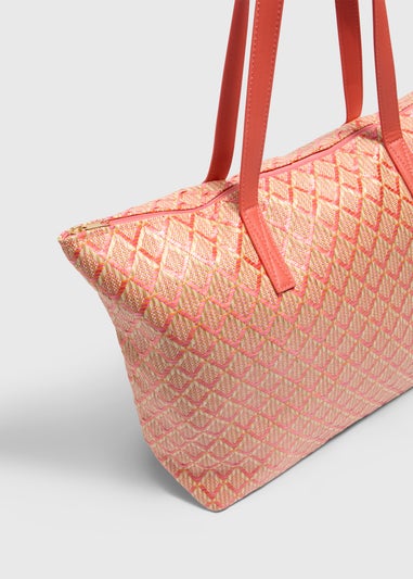 Pink Straw Bag