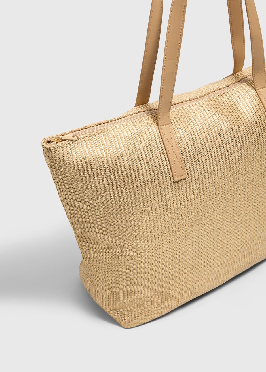 Gold Straw Bag