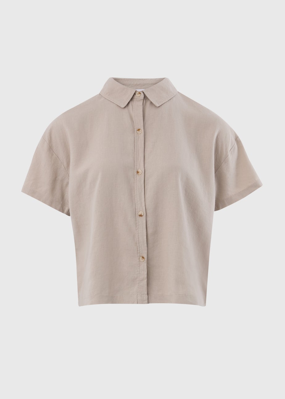 Beige Short Box Shirt