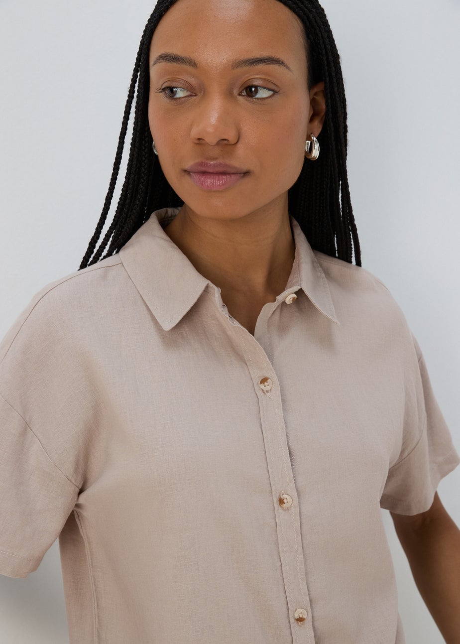 Beige Short Box Shirt