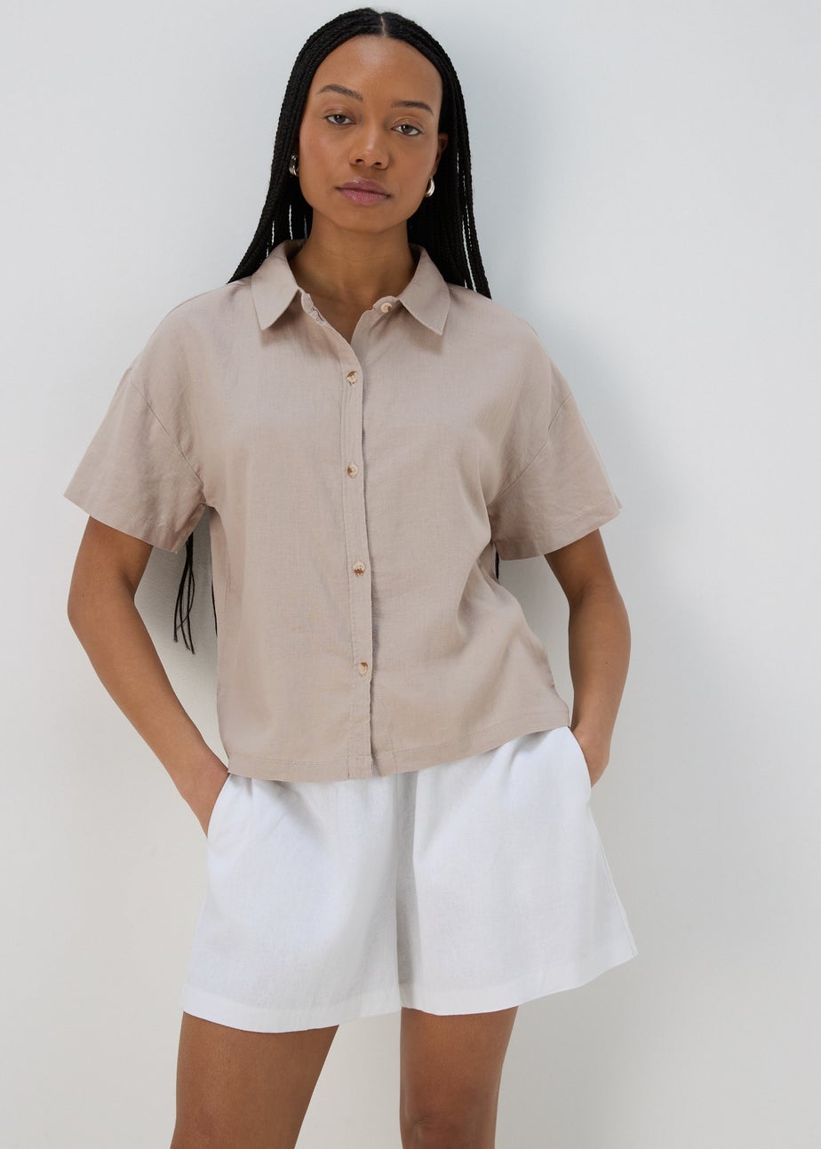 Beige Short Box Shirt