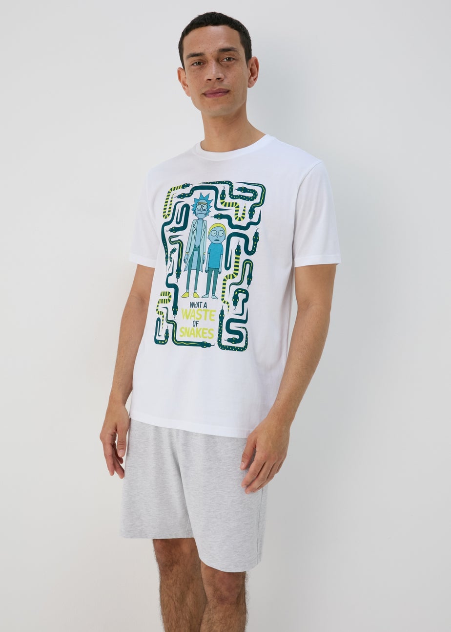 Rick & Morty White Short Set