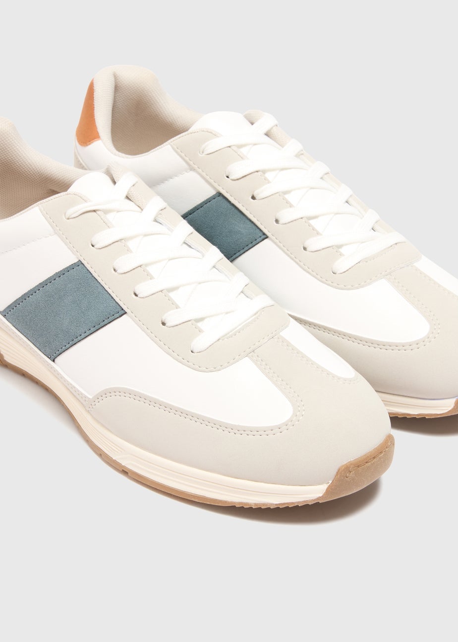 White Colourblock Trainers