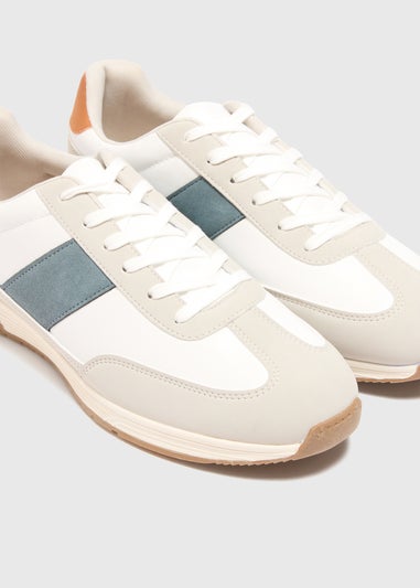 White Colourblock Trainers