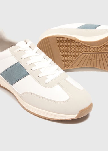 White Colourblock Trainers
