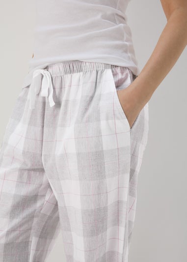 Grey Check Design Pyjama Bottoms