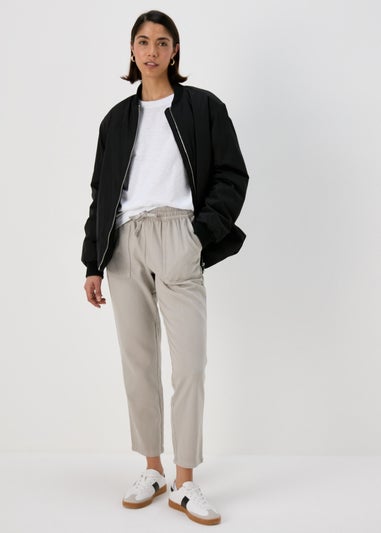 Papaya Petite White Relaxed Plain T-Shirt