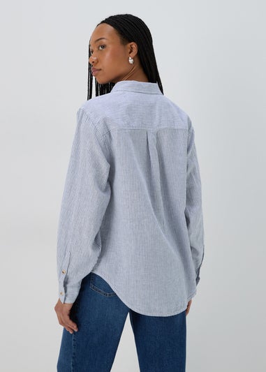 Blue Stripe Linen Shirt
