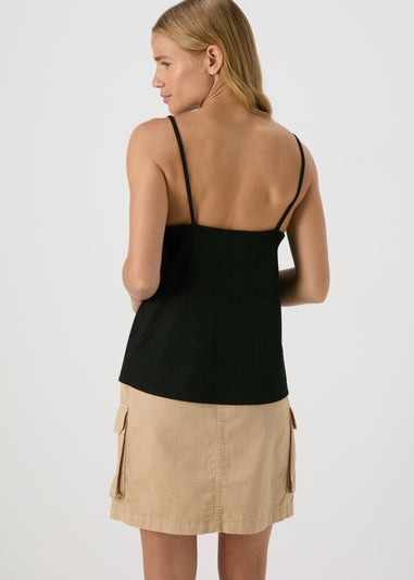 Black Beaded Cami Top