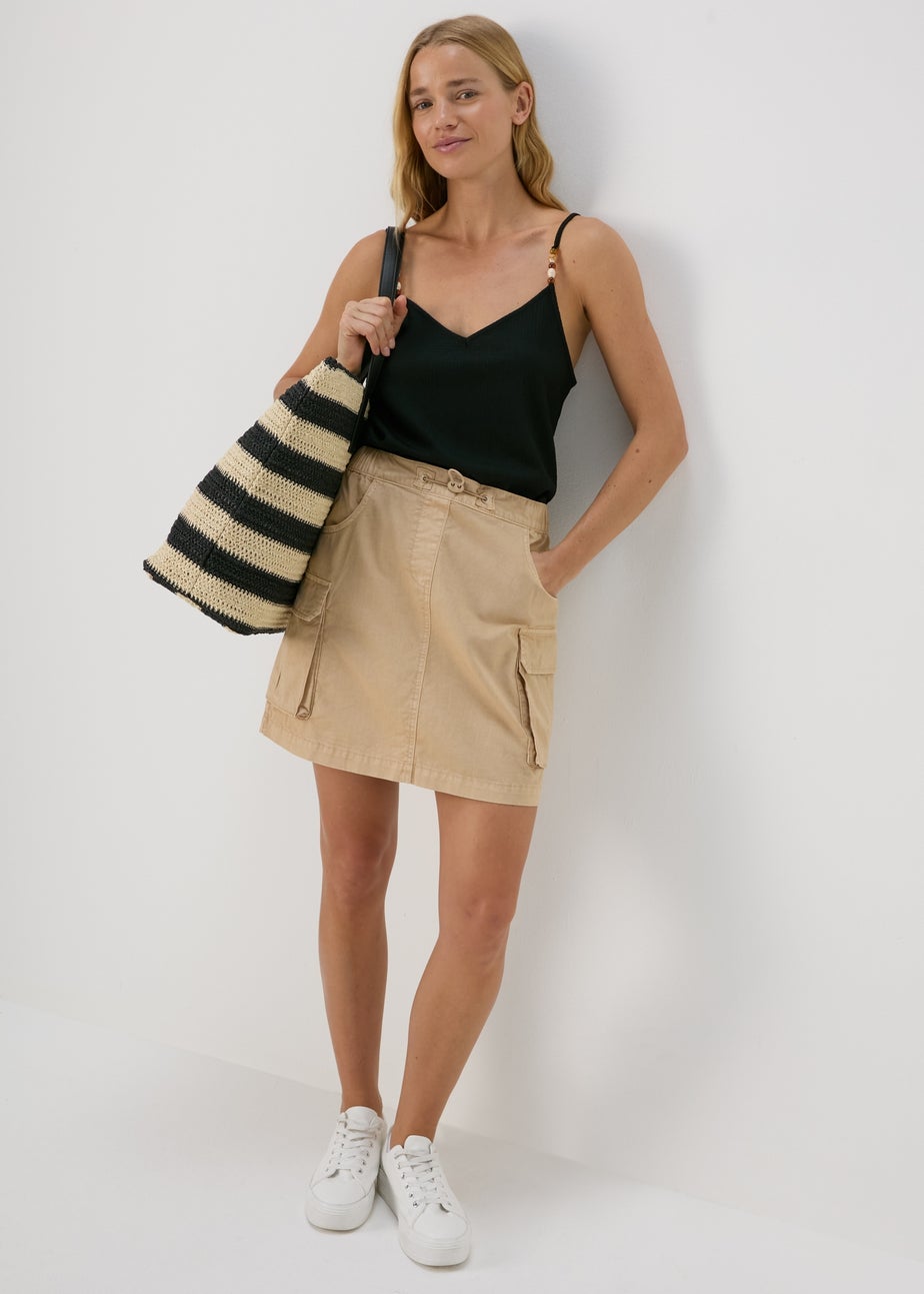 Black Beaded Cami Top