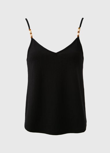 Black Beaded Cami Top
