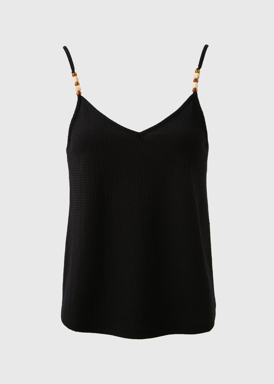 Black Beaded Cami Top