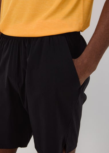 Souluxe Black Plain Regular Shorts