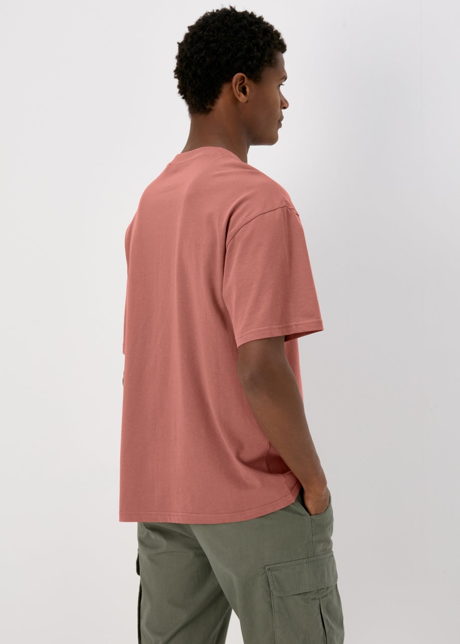 Dutsy Pink Burlwood Oversized T-Shirt