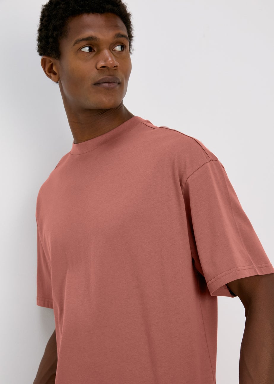 Dutsy Pink Burlwood Oversized T-Shirt