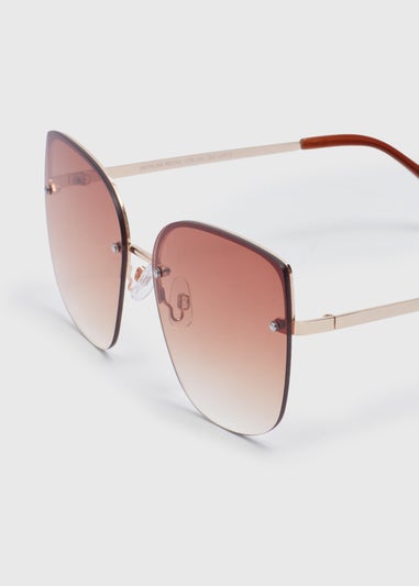 Oversized Vintage Brown Sunglasses