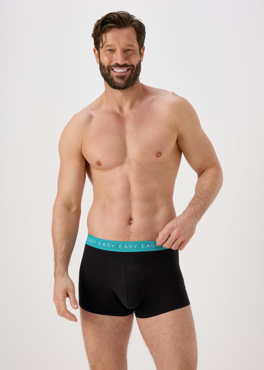 5PK Hipster Bright Waistband Black